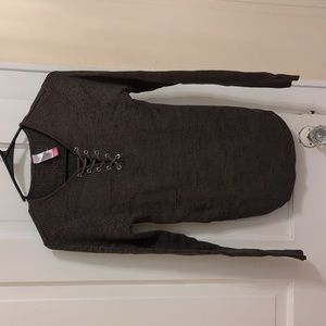 Green Heathered Corset Long Sleeve